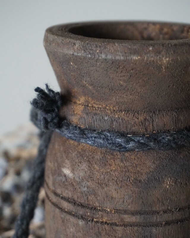 Rene Houtman Nepalese Houten Pot | Mini | H13 x D7,5 cm