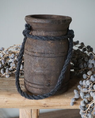 Rene Houtman Nepalese Houten Pot | Mini | H13 x D8 cm