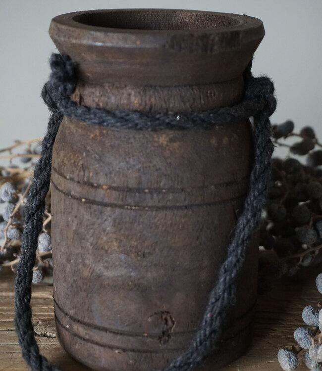 Rene Houtman Nepalese Houten Pot | Mini | H13 x D8 cm