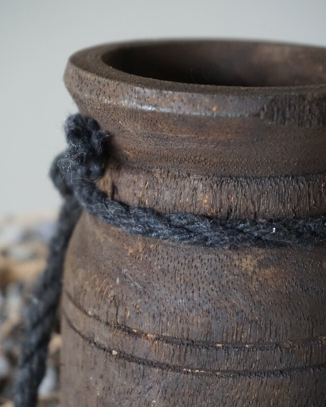 Rene Houtman Nepalese Houten Pot | Mini | H13 x D8 cm