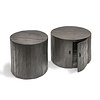 Salontafel Orly Met Deuren Vergrijsd Teak - 2 Maten