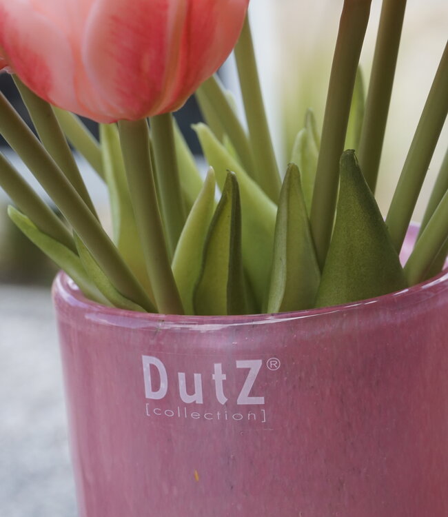 Rene Houtman Kunstbloem Real Touch Tulpen | Roze | 5 Stuks | L29 Cm