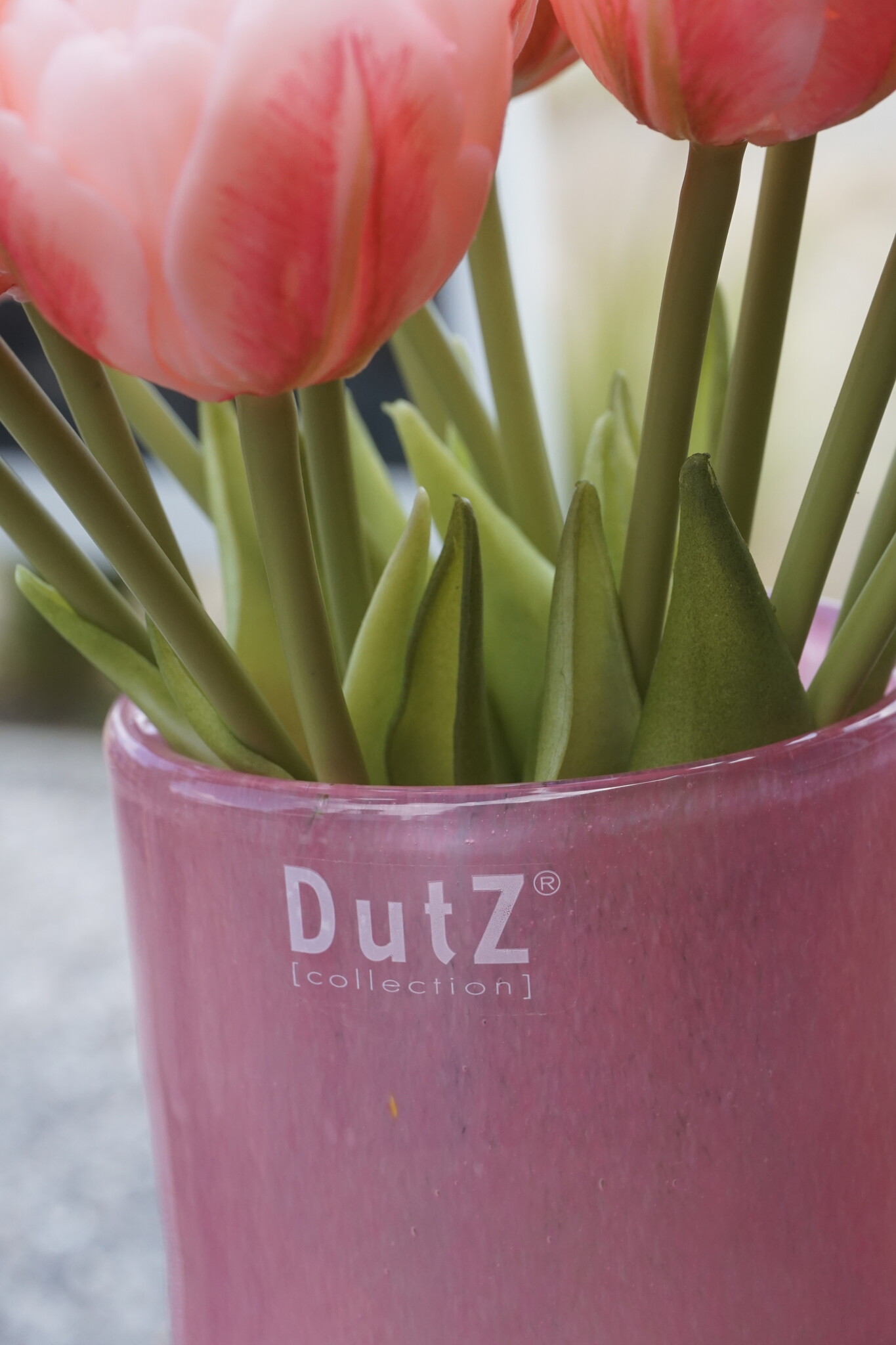 Rene Houtman Kunstbloem Real Touch Tulpen | Roze | 5 Stuks | L29 Cm