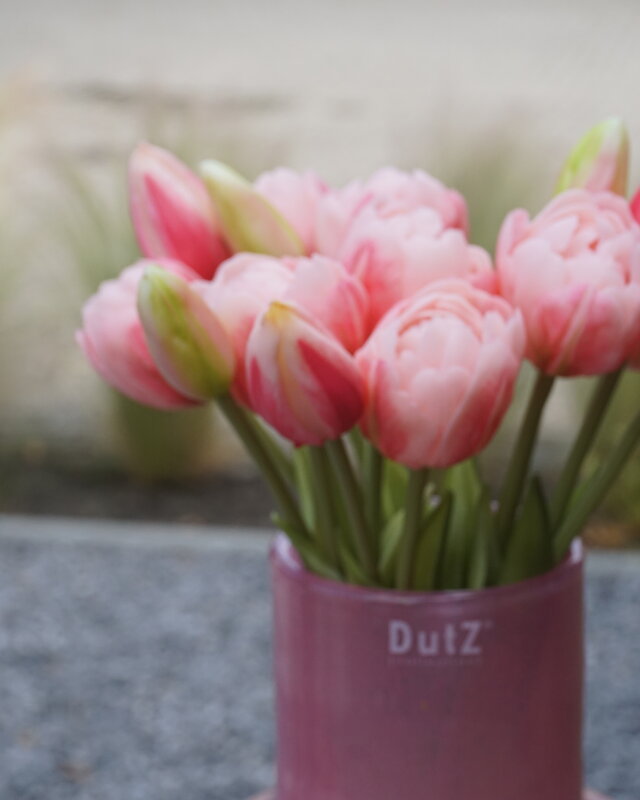 Rene Houtman Kunstbloem Real Touch Tulpen | Roze | 5 Stuks | L29 Cm