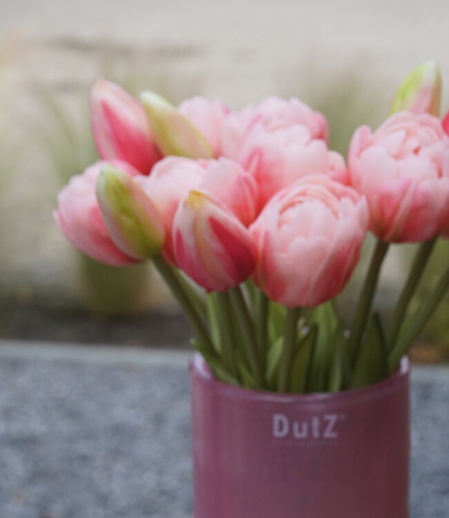 Rene Houtman Kunstbloem Real Touch Tulpen | Roze | 5 Stuks | L29 Cm