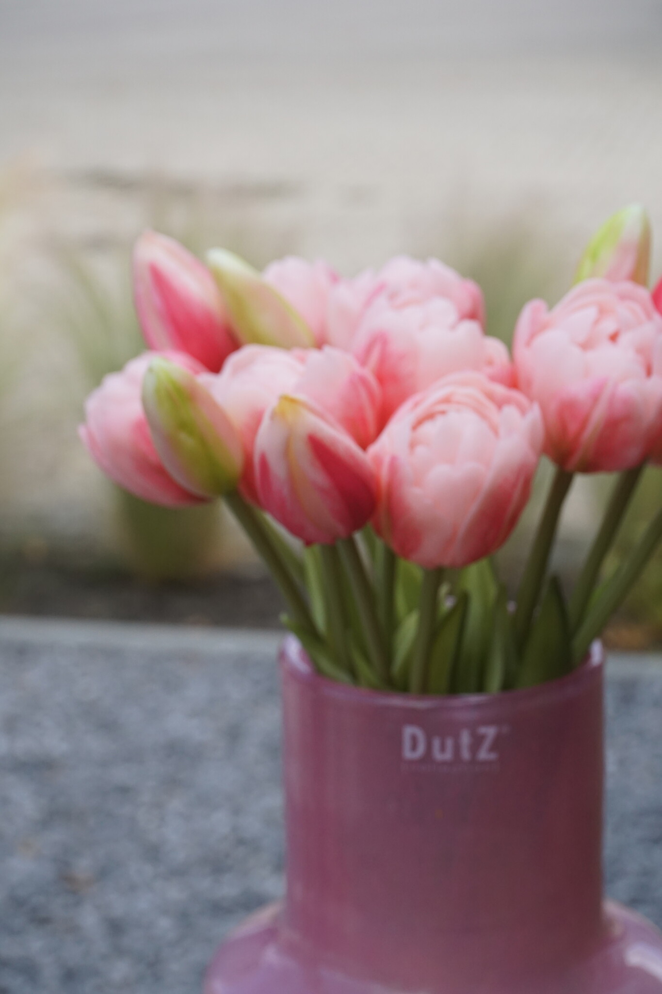 Rene Houtman Kunstbloem Real Touch Tulpen | Roze | 5 Stuks | L29 Cm