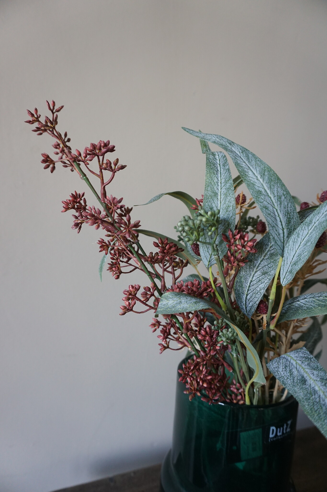 Rene Houtman Kunstbloemen Boeketje Rood | Zijden | L50 cm