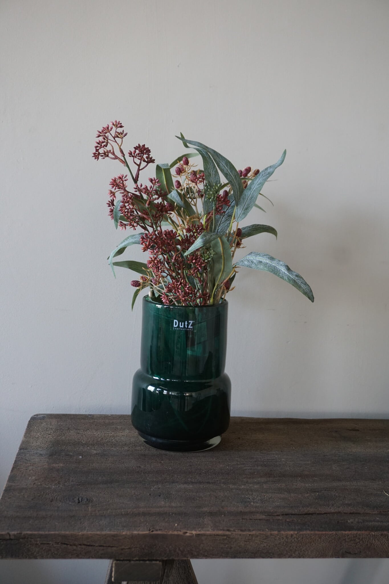 Rene Houtman Kunstbloemen Boeketje Rood | Zijden | L50 cm