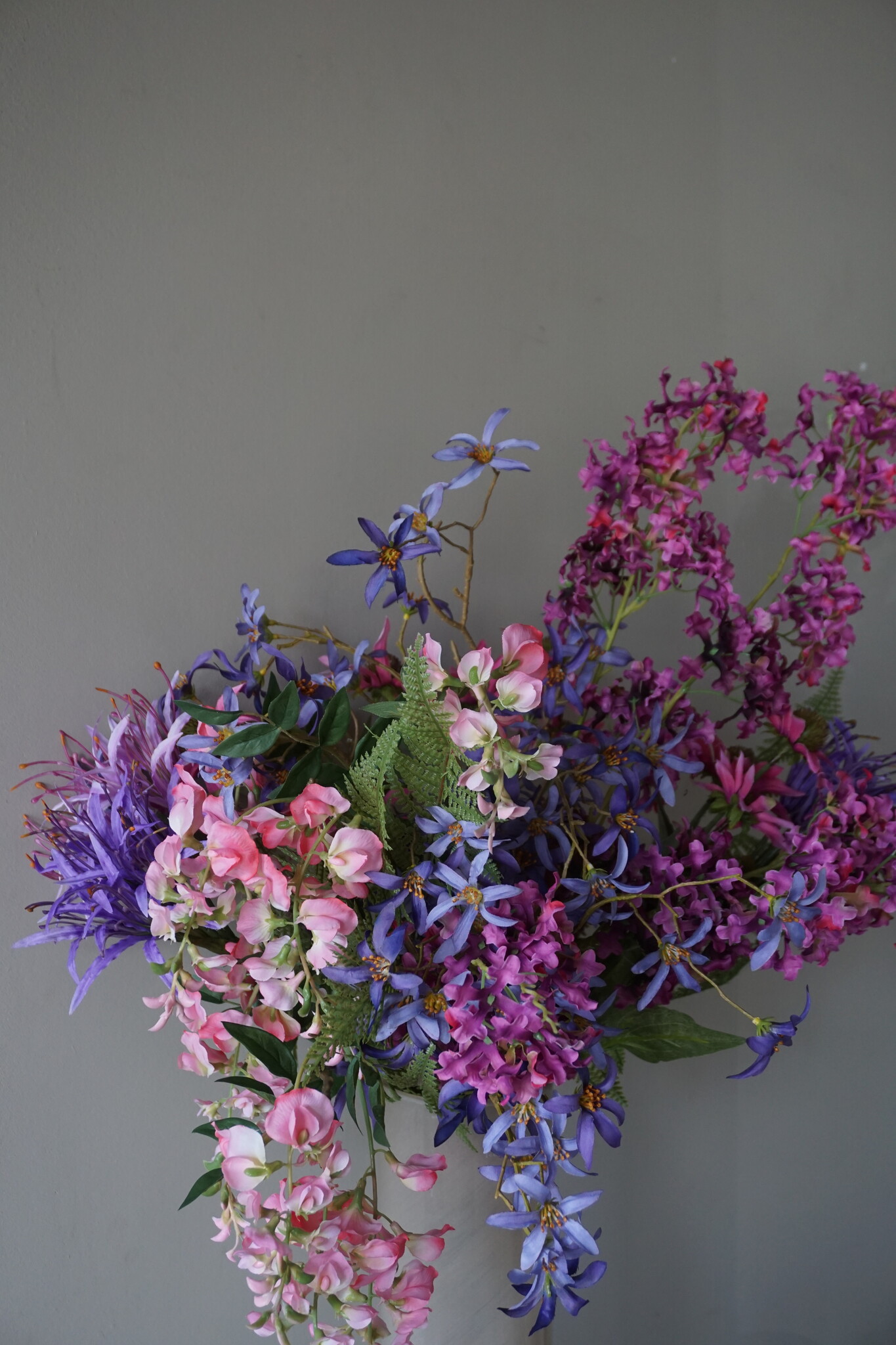 Rene Houtman Kunstbloemen Boeket Fleurig | Zijden Bloemen | L90 cm