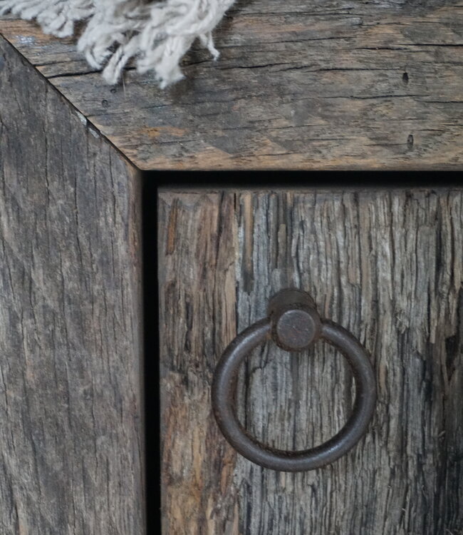 Rene Houtman Daantje Zwevend Toiletmeubel Geborsteld Oud Eiken H55 x  B40 x D25