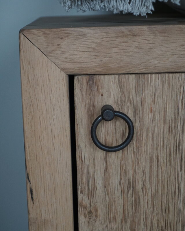 Rene Houtman Daantje Zwevend Toiletmeubel Geschaafd Oud Eiken H55 x B40 x D25