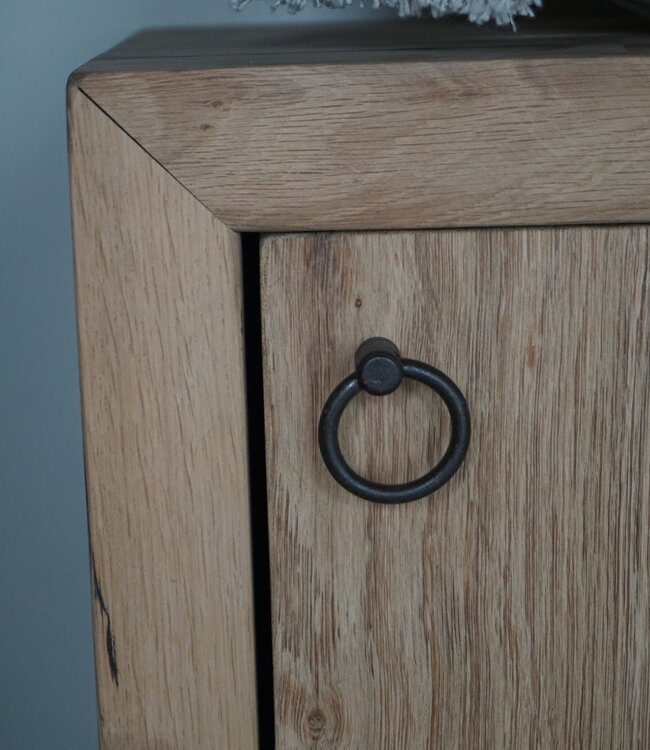 Rene Houtman Daantje Zwevend Toiletmeubel Geschaafd Oud Eiken  H55 x B40 x D25