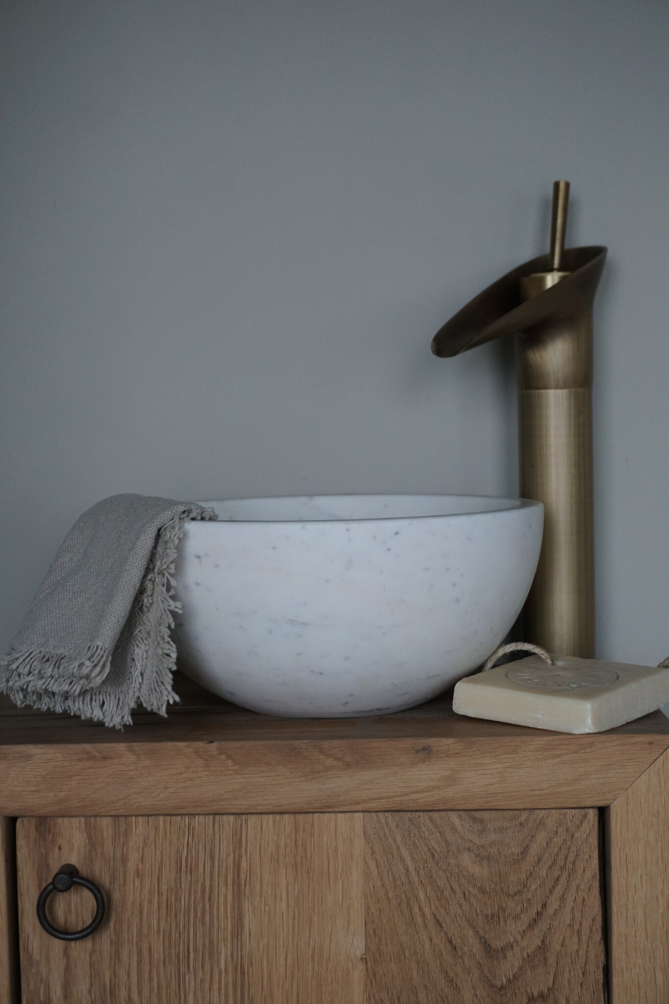 Rene Houtman Daantje Zwevend Toiletmeubel Geschaafd Oud Eiken H55 x B40 x D25