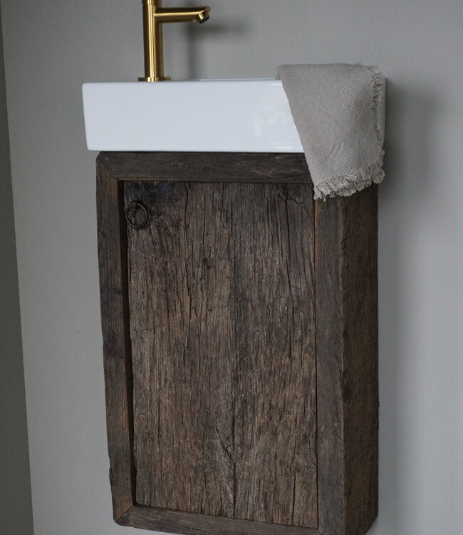 Rene Houtman Daantje Zwevend Toiletmeubel Geborsteld Eiken | H55,5 x B36 x D17