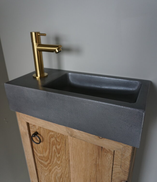 Rene Houtman Daantje Zwevend Toiletmeubel Geschaafd Oud Eiken | H55,5 x B36 x D17