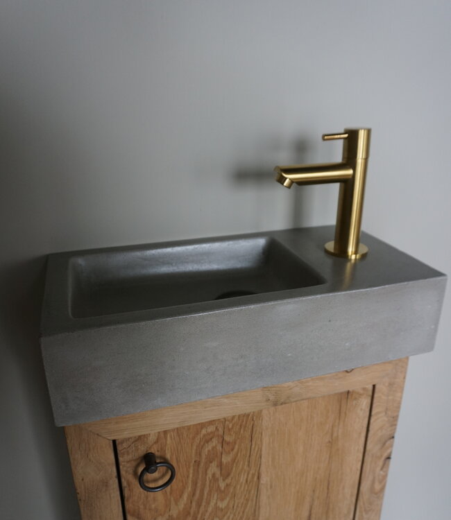 Rene Houtman Daantje Zwevend Toiletmeubel Geschaafd Oud Eiken | H55,5 x B36 x D17