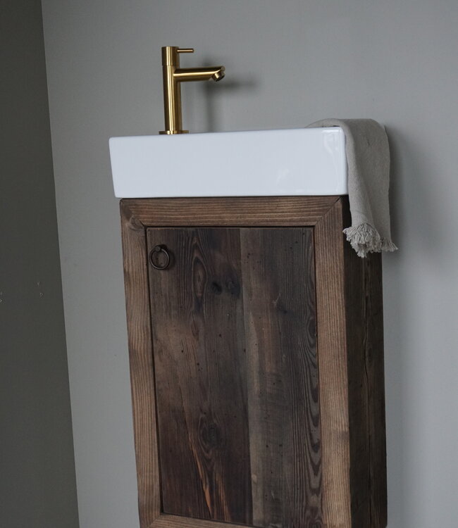 Rene Houtman Daantje Zwevend Toiletmeubel Grenen Wagondelen | H55,5 x B36 x D17