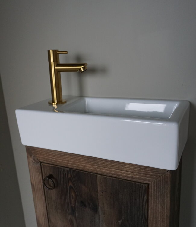 Rene Houtman Daantje Zwevend Toiletmeubel Grenen Wagondelen | H55,5 x B36 x D17