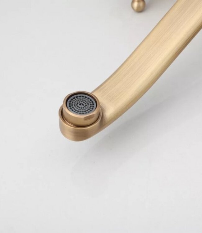 Rene Houtman Nostalgische Muurkraan Met Draaibare Uitloop | Brons