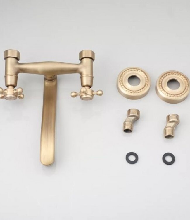 Rene Houtman Nostalgische Muurkraan Met Draaibare Uitloop | Brons