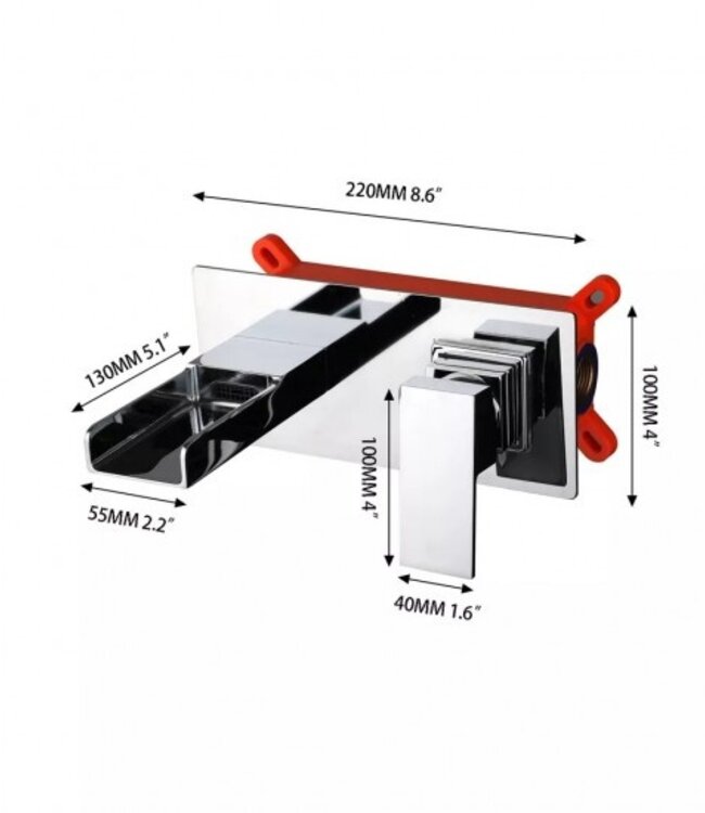 Rene Houtman Chromen Inbouw Waterval Mengkraan