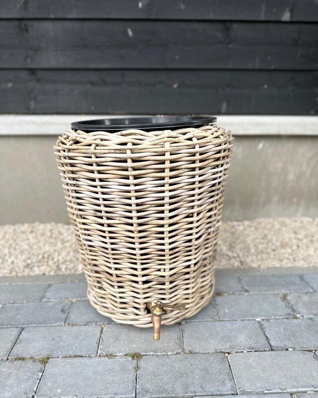 Rene Houtman Regenton Rotan Grijs D45/37H50cm (40 Liter)