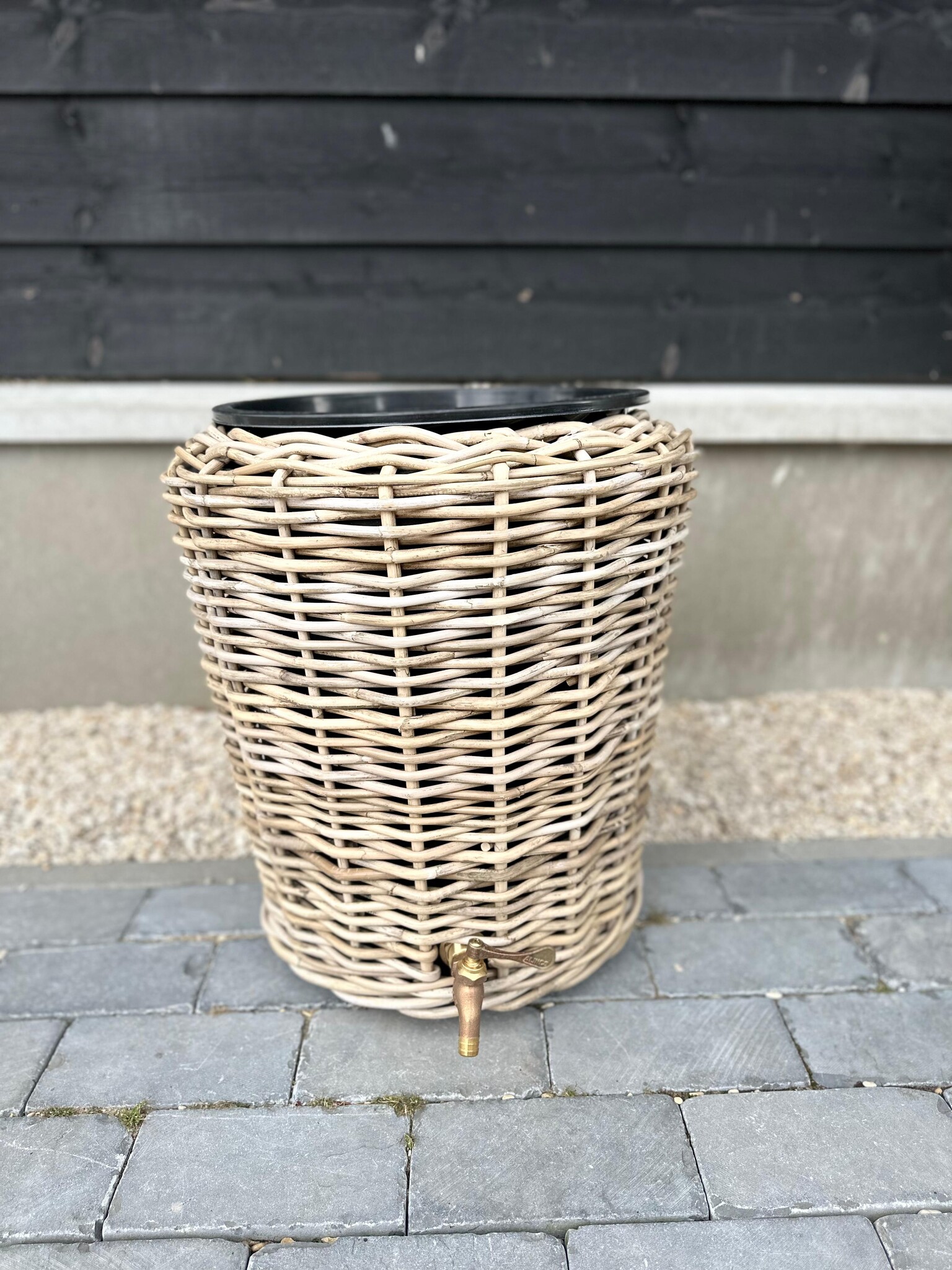 Rene Houtman Regenton Rotan Grijs D45/37H50cm (40 Liter)