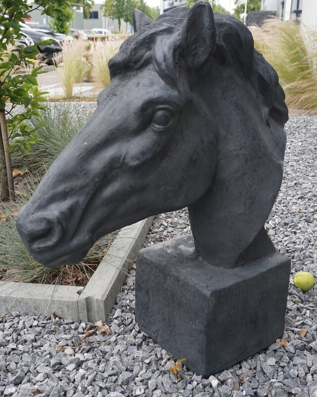 Rene Houtman Paardenbeeld Fury | Antraciet | H62 x B23 cm
