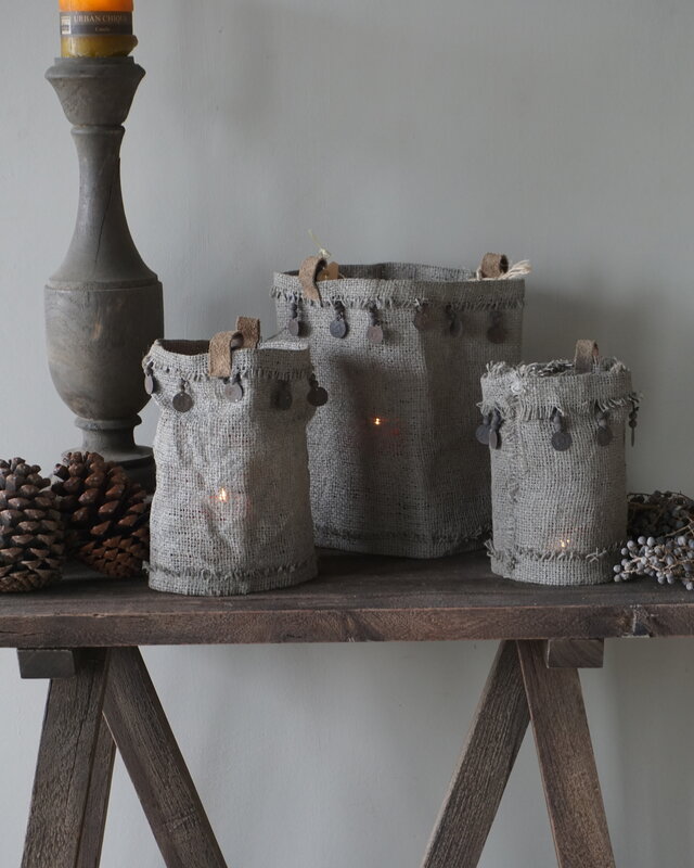 Rene Houtman Windlichtcover | Jute | Set Van 3 Stuks