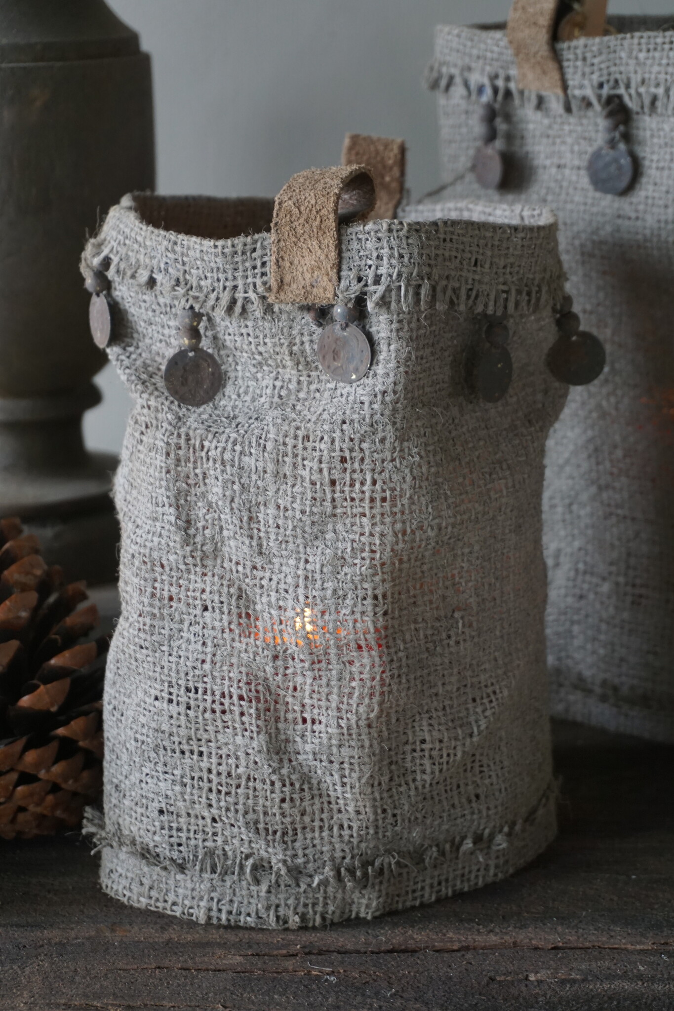 Rene Houtman Windlichtcover | Jute | Set Van 3 Stuks