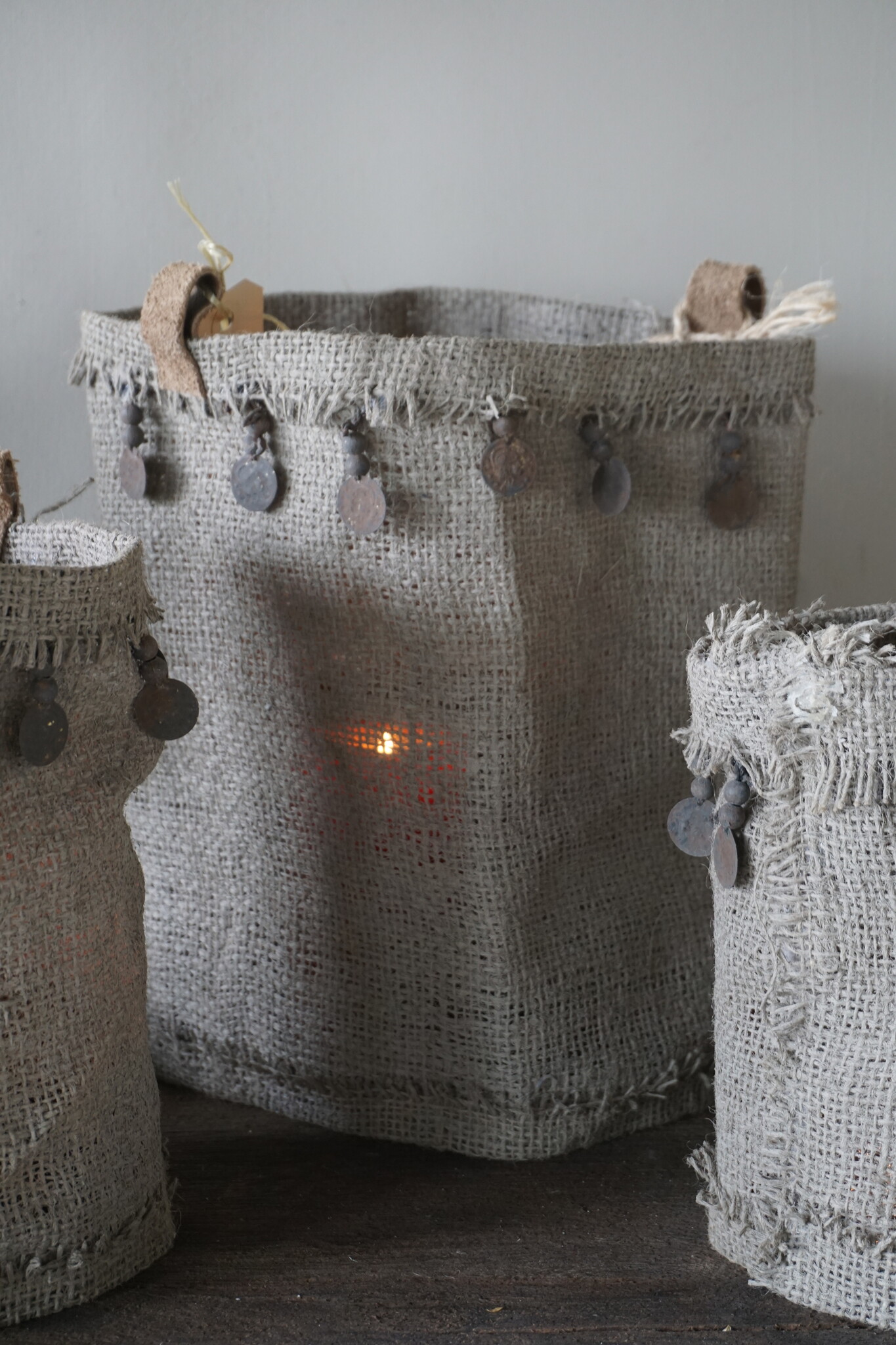 Rene Houtman Windlichtcover | Jute | Set Van 3 Stuks