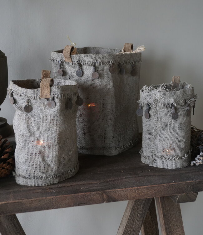 Rene Houtman Windlichtcover | Jute | Set Van 3 Stuks