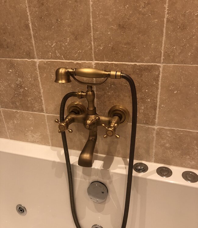 Rene Houtman Mart Nostalgisch Bronzen Badkraan Muurbevestiging