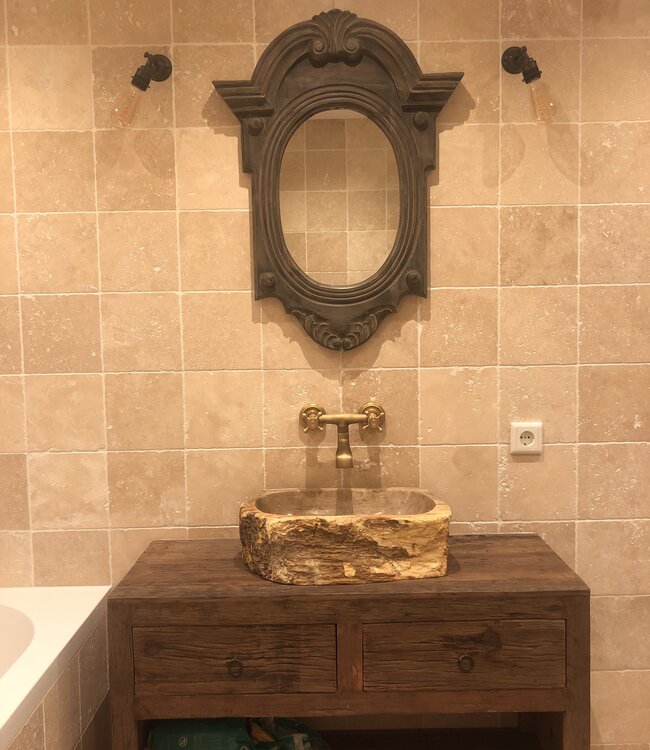 Rene Houtman Bronzen Muurkraan met Draaibare Uitloop