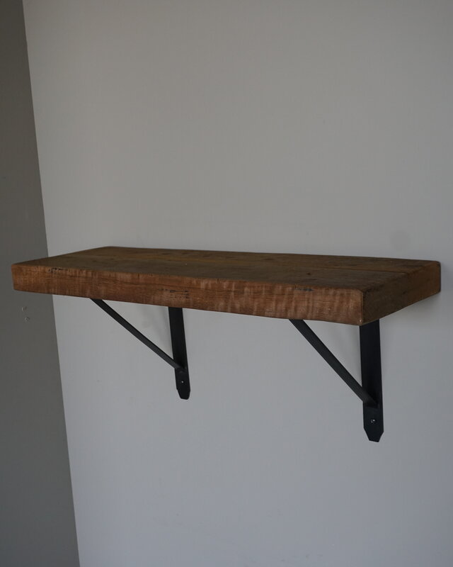 Rene Houtman Muurplank/Wandplank Naturel Met Beugels - 60 t/m 200 Cm