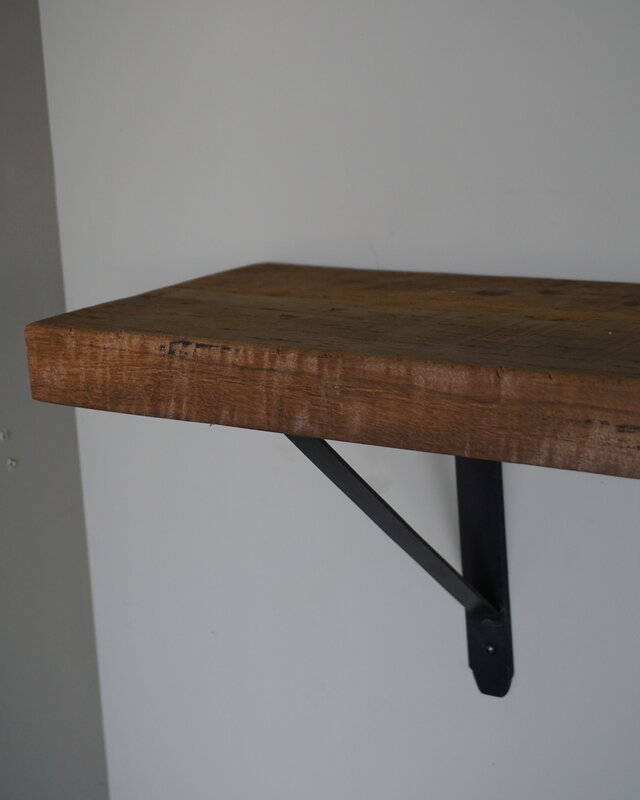 Rene Houtman Muurplank/Wandplank Naturel Met Beugels - 60 t/m 200 Cm