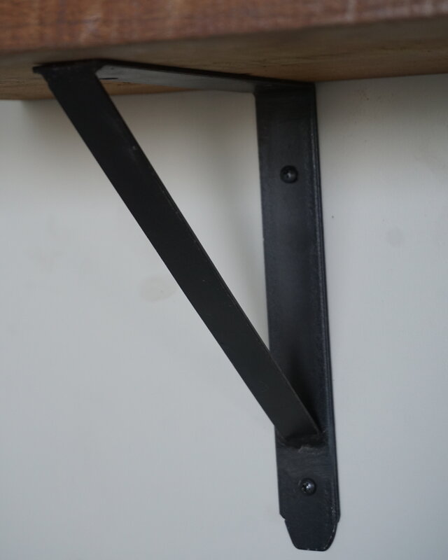 Rene Houtman Muurplank/Wandplank Naturel Met Beugels - 60 t/m 200 Cm