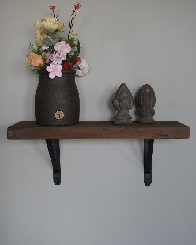 Rene Houtman Muurplank/Wandplank Grijs Met Beugels - 60 t/m 200 Cm