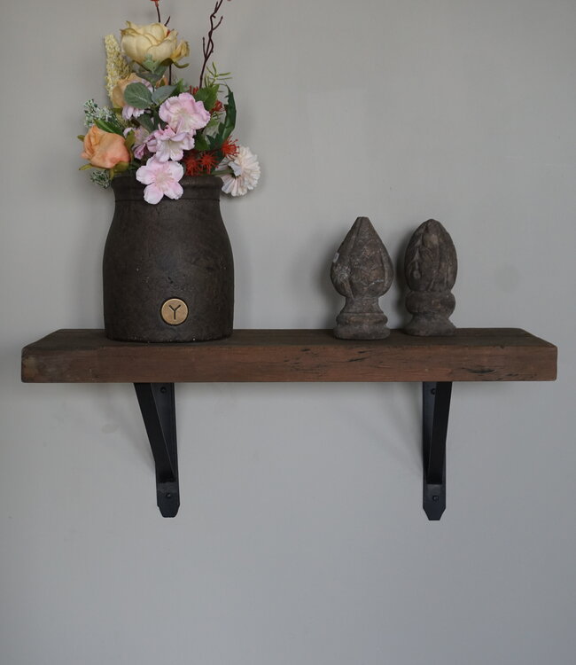 Rene Houtman Muurplank/Wandplank Grijs Met Beugels - 60 t/m 200 Cm