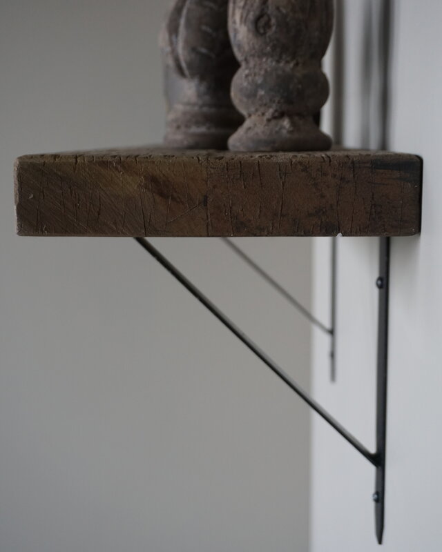 Rene Houtman Muurplank/Wandplank Grijs Met Beugels - 60 t/m 200 Cm