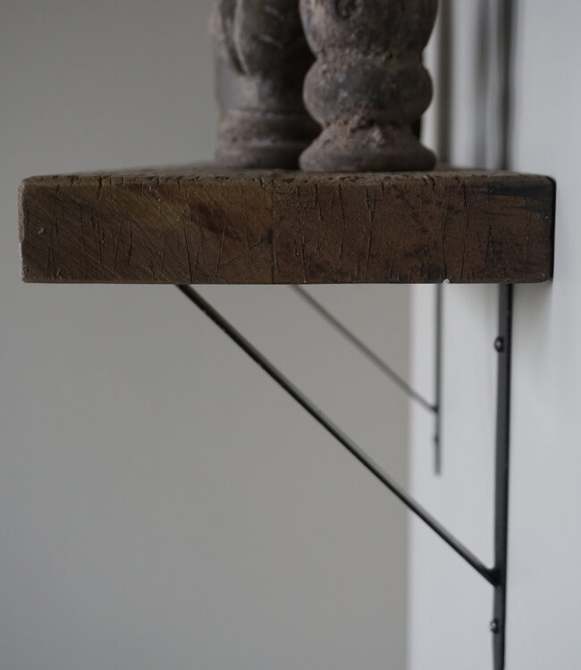 Rene Houtman Muurplank/Wandplank Grijs Met Beugels - 60 t/m 200 Cm