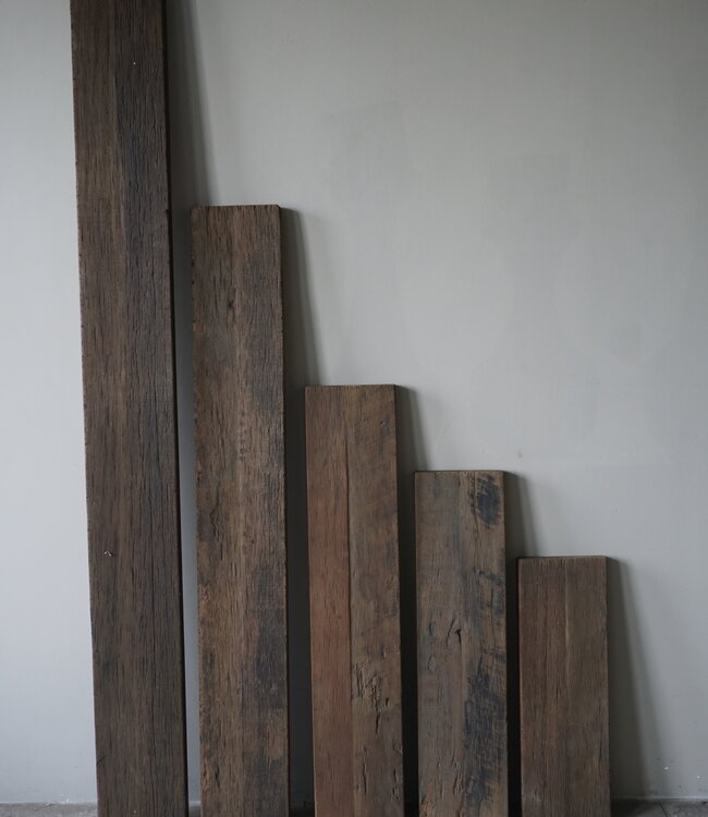 Rene Houtman Muurplank/Wandplank Grijs Met Beugels - 60 t/m 200 Cm