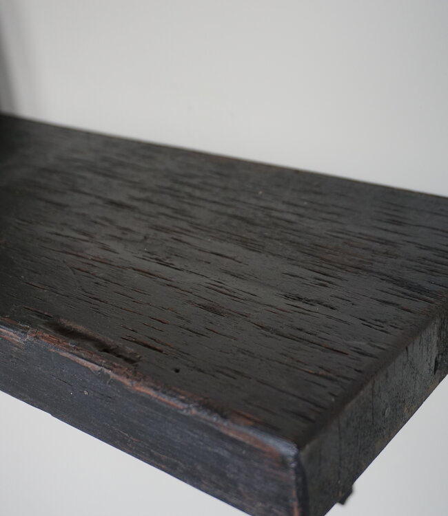 Rene Houtman Muurplank/Wandplank Oud Zwart Met Beugels - 60 t/m 200 Cm