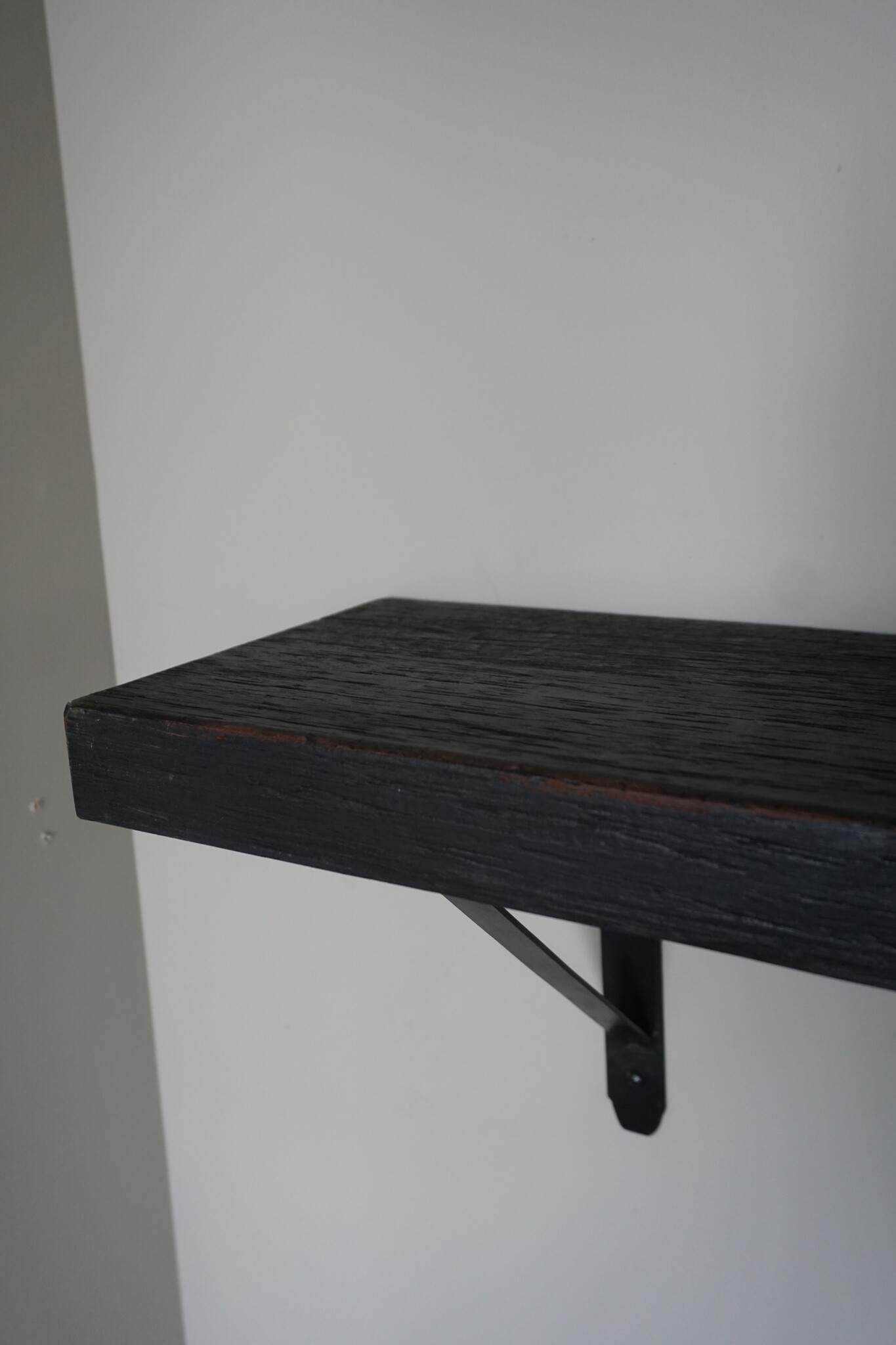Rene Houtman Muurplank/Wandplank Oud Zwart Met Beugels - 60 t/m 200 Cm