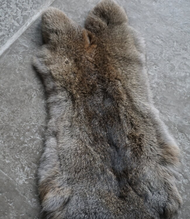 Rene Houtman Konijnenvacht XL | Grijs | H50 x B20 cm