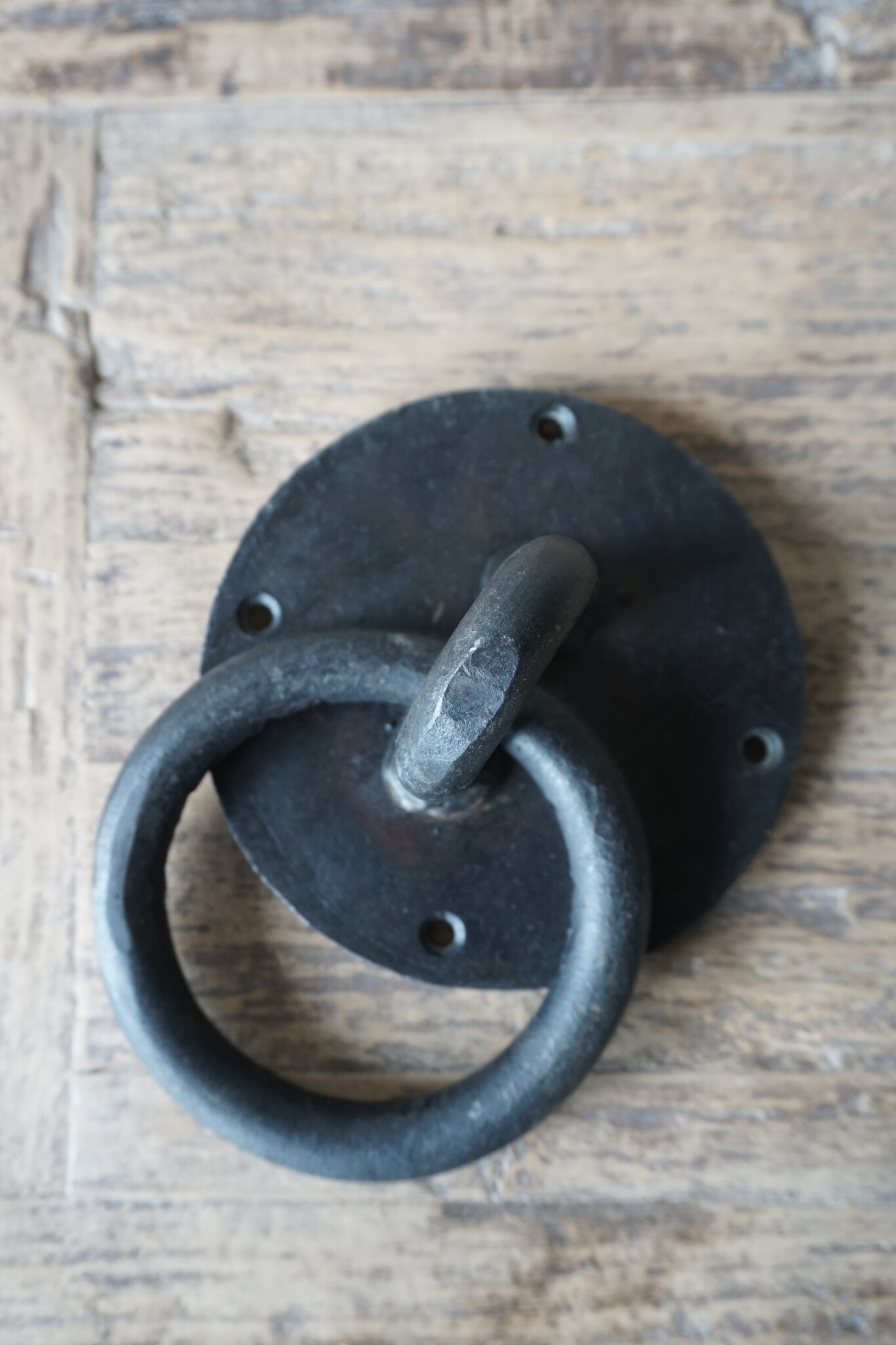 Rene Houtman Meerpaalring | Deurklopper | Ijzeren ring |Ø 12 cm