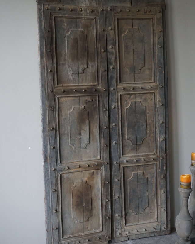 Rene Houtman Deurenset | Oud Hout India | H189 x B102 cm