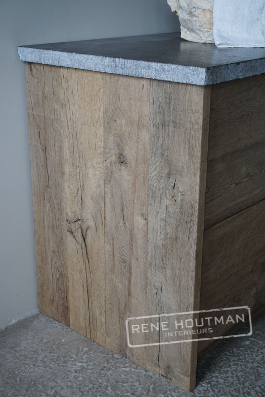 Rene Houtman Badkamermeubel Thijn | Oud Eikenhout | Kies Maat