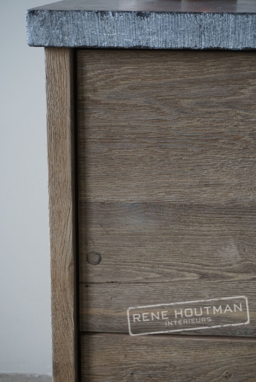 Rene Houtman Badkamermeubel Thijn | Oud Eikenhout | Kies Maat