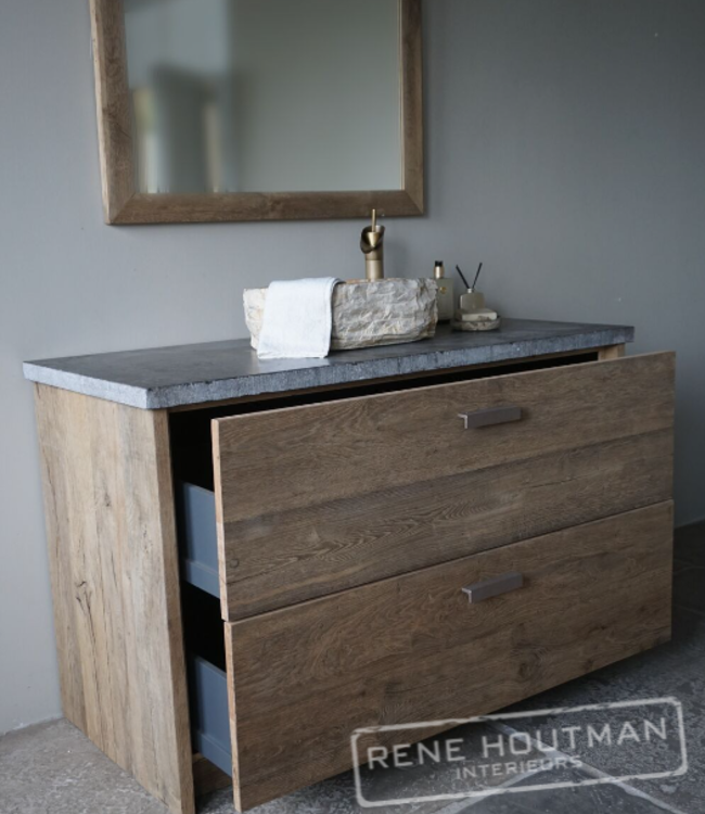 Rene Houtman Badkamermeubel Thijn | Oud Eikenhout | Kies Maat